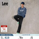 Lee726标准中腰直筒磨毛黑灰色男牛仔裤保暖 黑灰色 30