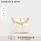 CHARLES&KEITH子母链条大容量流浪包托特包单肩斜挎包女包520礼物CK2-40671449 【L号】Cream奶白色 L