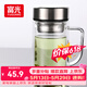 富光双层玻璃杯支持团购定制泡茶杯办公杯带把 大容量男女水杯子580ML