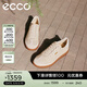 爱步（ECCO）板鞋女 26年新款夏季时尚百搭牛皮轻盈德训休闲鞋 柔酷11号235803 石灰色/亮白色23580361598 37 （尺码偏大，建议拍小一码）