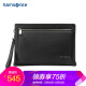 Samsonite/新秀丽男士手包大容量牛皮手拿包商务休闲拉链信封包68B黑色