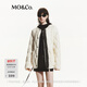 MO&Co.羽绒服90绒轻括宽松侧开叉撞色飘带抽绳收腰摩安珂量感暖核 日落白色 建议和客服确认尺码哦 M /165 建议和客服确认尺码哦