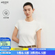 艾诺丝雅诗【商场同款】2026夏季新款基础百搭简约短袖针织T恤女50216102 白色 M 修身，卡码拍大