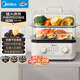 美的（Midea）电蒸锅电火锅电煮锅多功能电炒锅家用多用途一体电热锅蒸鱼包子蒸蛋锅透明视窗MZ-ZGE302399