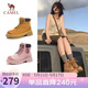 骆驼（CAMEL）山丘经典大黄靴反绒马丁靴户外工装靴 L23W076065 土黄 38