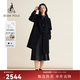 beanpole3M雪丽绒含绵羊毛滨波女士通勤老钱风小方领大衣休闲外套 黑色 L 170/92A