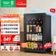 容声（Ronshen）93L冰吧家用小型冰柜保鲜柜小冰箱办公室客厅饮料茶叶冷柜一级能效JC-93E10LNGAD