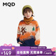 马骑顿（MQD）童装儿童秋冬款圆领男童针织衫宝宝线衫加厚毛衣 藏青 160