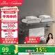 九牧（JOMOO）毛巾架卫生间置物架免打孔毛巾挂架枪灰太空铝浴巾架9301112-LH-1
