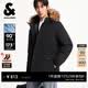 杰克·琼斯（JACK&JONES）男装冬季派克羽绒服抽绳连帽毛领可拆卸宽松纯色外套225412065 E40黑色 S （170）