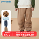 歌瑞家（greatfamily）儿童裤子 冬季新款男童装长裤运动休闲裤保暖卫裤中大童乐友 卡其色 100 【3-4岁】