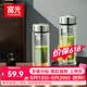 富光玻璃杯双层带茶隔大容量水杯 高档商务泡茶杯 高硼硅杯子500ml