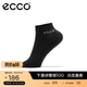 爱步（ECCO）运动袜 休闲运动鞋袜黑白色长绒低帮舒适短袜两双装 9085480 黑色908548000101含 2双 均码 3941