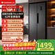 上菱447升对开门冰箱双开门 宽70厘米一级能效变频风冷家用电冰箱以旧换新BSE447PWL