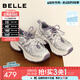 百丽（Belle）张凌赫张月同款蓝鲸网面透气老爹鞋女26夏新款薄款厚底休闲鞋预售 紫色-单里+6CM【周雨彤同款】 35