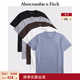 Abercrombie & Fitch经典小麋鹿图案美式5件组合套装短袖T恤25夏季男装124-5045 灰色多色 M (180/100A)
