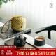 万仟堂旅行茶具套装 便携式高档户外泡茶茶具快客杯带便携包舍得 黑铁釉