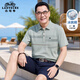 老爷车（LAOYECHE）爸爸夏装凉感短袖T恤男士夏季新款中老年polo上衣父亲节实用礼物