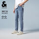 杰克·琼斯（JACK&JONES） 秋季新款男装牛仔裤潮流水洗磨白做旧弹力修身长裤226132149 
