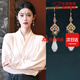 JEA·ANGEL古风配马面裙的耳环中国风耳坠新中式汉服耳饰旗袍耳钉高级感配饰 玉兰花耳坠