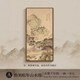 宋代美学禅意玄关山水画新中式入户走廊过道背景墙装饰画书房 01款-仿刘松年山水图（晶瓷镶钻） 60*120cm（推荐0.8米左右墙面） 金框