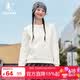 乔丹卫衣女春季莱赛尔Lyocell外套运动休闲套头衫宽松圆领长袖上衣