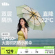 蕉下（beneunder）防紫外线遮阳伞三折双层黑胶晴雨伞防晒伞BM011月雾