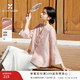 香影新中式粉色提花外套女短款2026春季新款甜美减龄国风盘扣上衣 银牡丹色 L 165/88A/110-125斤