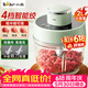 小熊（Bear）绞肉机家用 绞馅机碎肉机 电动多功能料理搅拌机 饺子肉馅蒜蓉机 可调粗细搅肉机2L双刀QSJ-D03X1 