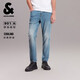 杰克·琼斯（JACK&JONES）【凉感】男装春季牛仔裤长裤子舒适百搭猫须水洗修身226132129