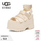 UGG夏季女士时尚松糕厚底休闲凉鞋 1167431JSM|茉莉白 39