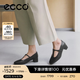 爱步（ECCO）单鞋女 26年夏季新款轻奢商务通勤羊皮浅口粗跟高跟鞋 丽芙250613 黑色25061301001 37