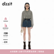 DZZIT地素衬衫春秋雪纺花布碎花法式氛围上衣女 黑色 M