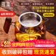 雅集玻璃公道杯带不锈钢过滤茶漏网套装木把荷花金银烧分茶器360ml