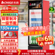 志高（CHIGO）冷藏柜展示柜大容量饮料柜商用酒水柜 风冷无霜保鲜柜超市玻璃双开门小卖部冰箱立式直冷啤酒柜 单门下机直冷带锁低耗节能红黑