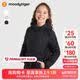 moodytiger女童外套拒水保暖春秋儿童棉服童装轻暖连帽可机洗棉衣户外运动衣
