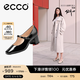 爱步（ECCO）玛丽珍鞋女鞋 倪妮同款高跟鞋浅口单鞋 型塑290963 黑色29096301001 37