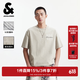杰克·琼斯（JACK&JONES）26年男装短袖男宽松潮流废土T恤复古做旧重磅刺绣圆领纯棉t恤夏季 C02 伦敦雾 M 175