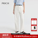 PRICH时尚淡人休闲牛仔裤直筒裤夏季通勤显瘦长裤子女 39象牙白色 M (165)