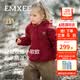 嫚熙（EMXEE）童装儿童棉服加厚保暖外套男女宝百搭校服神器棉袄冬 暗紫苑红-建议温度5°C-15°C 120 cm【4-5岁】
