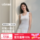 ubras新款宽肩带吊带背心女带胸垫内衣女夏季薄款免穿文胸t恤内搭 U领-白色 M