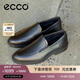 爱步（ECCO）乐福鞋男 舒适简约轻盈一脚蹬休闲皮鞋男 里斯622144 黑色42