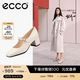 爱步（ECCO）玛丽珍鞋女鞋 倪妮同款高跟鞋浅口单鞋 型塑290963 石灰色29096301378 38