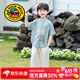 G.duck小黄鸭童装汉服男童夏季套装新中式唐装儿童演出服男宝宝周岁礼服 蓝色 130 （建议身高120cm 8-9岁）cm