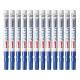 三菱（Uni）PX-21 小字油漆笔 0.8-1.2mm工业记号笔物流笔（可用于汽车补漆）蓝色12支装