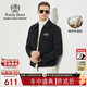 Raidy Boer/雷迪波尔【羊毛呢】男装秋冬皮质胸章夹克外套3003-70 黑色 180/52/XL
