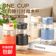 简约清新玻璃杯女生韩版耐热便携高颜值杯子女士泡茶提绳茶杯水杯 500ml  白色 【1只装】无茶漏