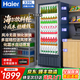 海尔（Haier）商用展示柜风冷无霜冷藏大容量饮料柜冰柜商用保鲜柜超市玻璃门冰箱立式啤酒柜便利店 203瓶|5层|高1.66米|多层送风|339升