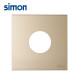 西蒙（simon）开关插座E6系列空白面板带出线孔86型装网线穿线穿孔面板 香槟金（孔径33毫米）