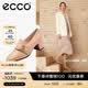 爱步（ECCO）乐福鞋女 简约百搭优雅浅口粗跟正装单鞋高跟鞋女 型塑290953 浅棕色29095361103 37 （尺码偏大）